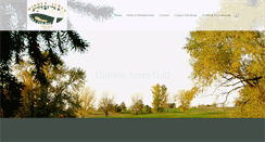 Desktop Screenshot of hiddenacresgolfcourse.com